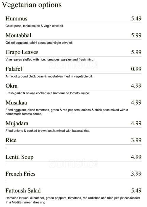 Menu of Paramount Fine Foods photo9