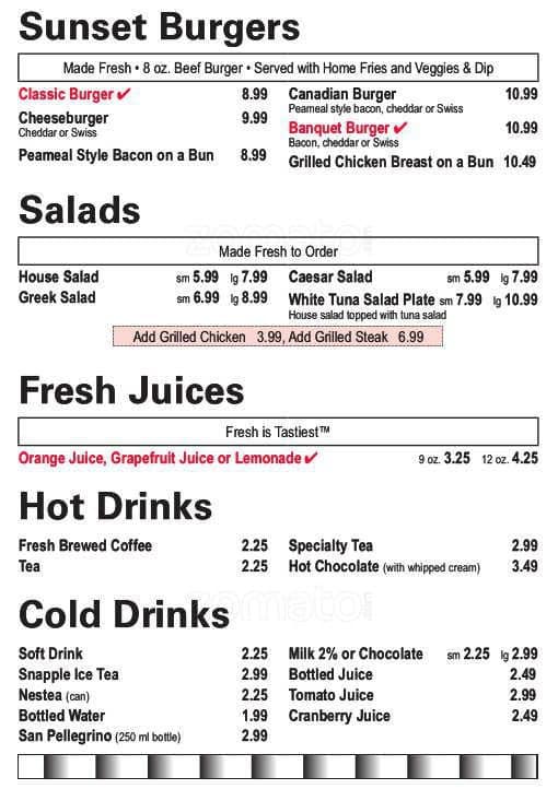 Menu of Sunset Grill photo6