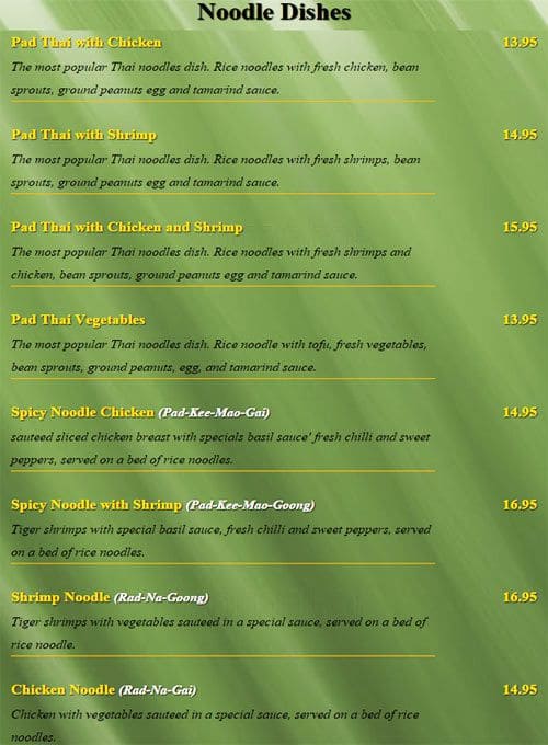Menu of Thai Smile photo9