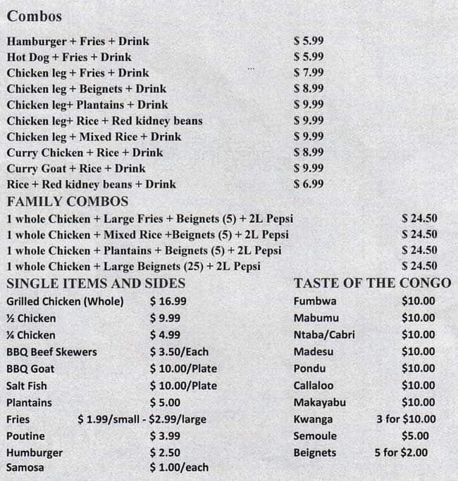 Menu of Ma Yvé Grill photo2