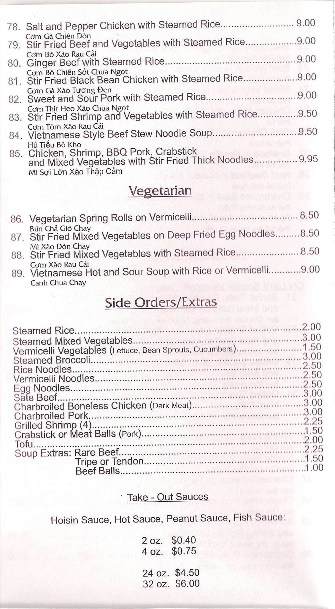 Menu of Chi Lan Vietnamese Restaurant photo7