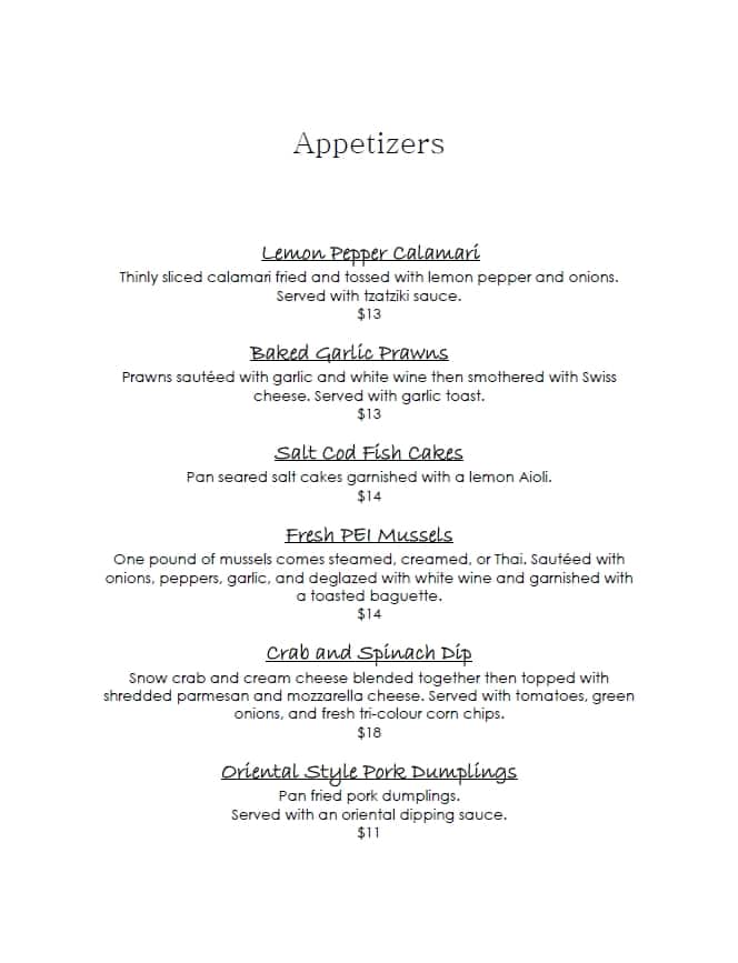 Menu of The Lookout Food & Drink photo4