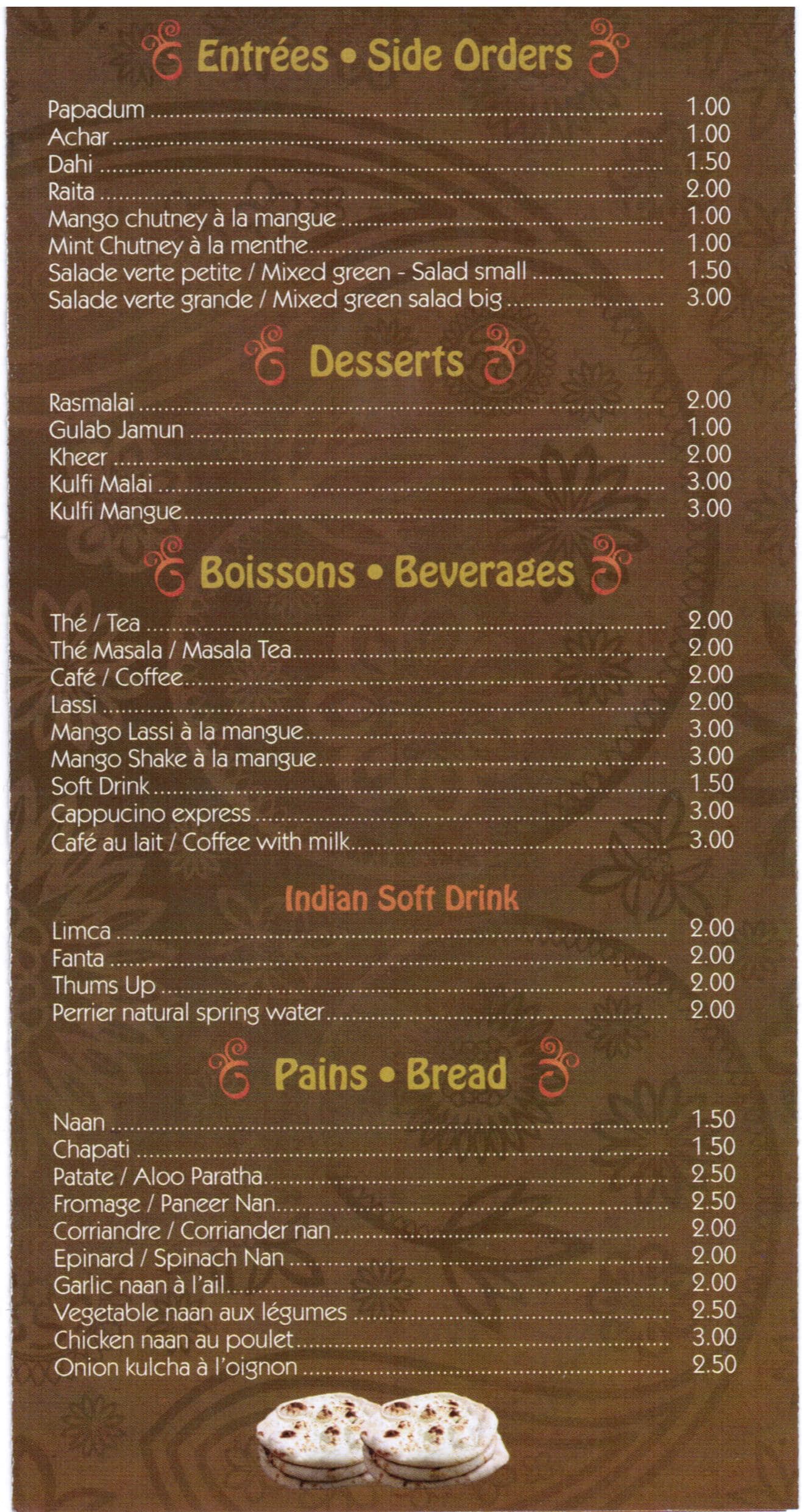 Menu of Palais D’Ajit photo5