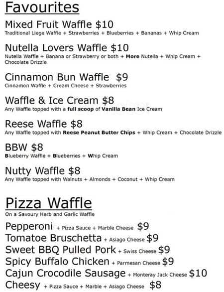 Menu of Just Waffles photo3