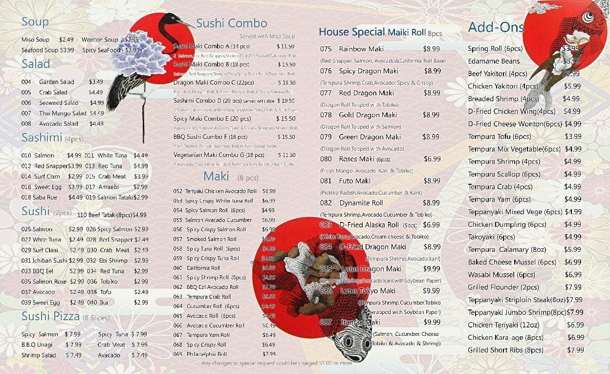 Menu of Osaka Sushi photo2