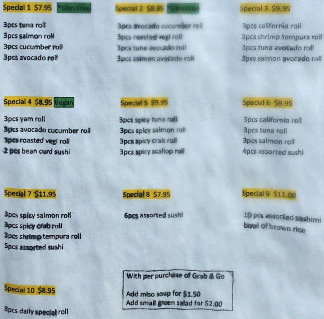 Menu of Sushi Nomi photo6