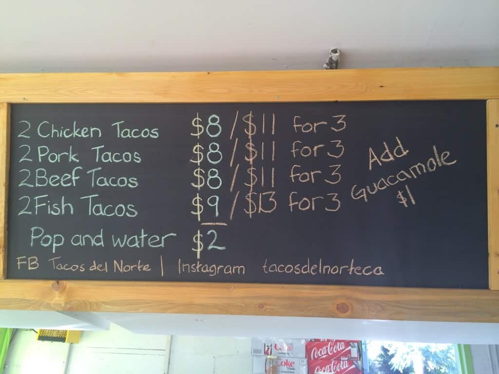 Menu of Tacos Del Norte photo2