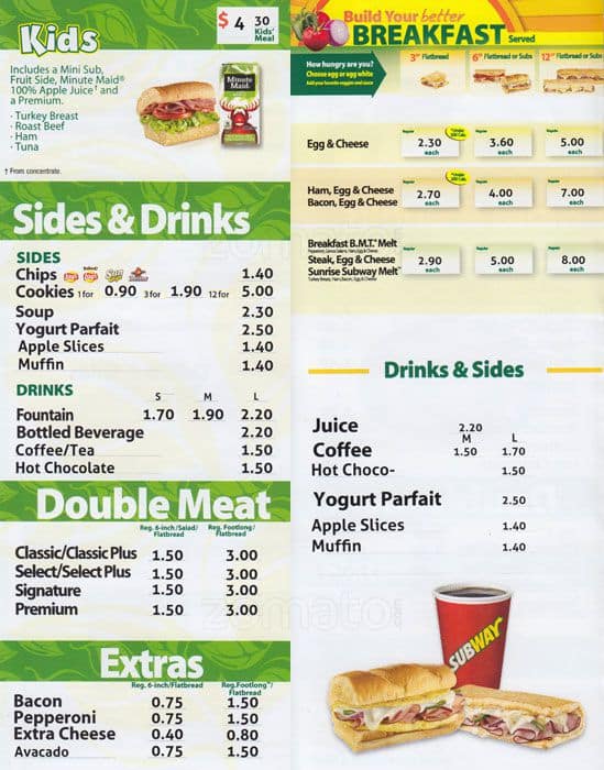 Menu of Subway photo3