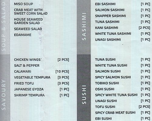 Menu of Su & Shi photo6