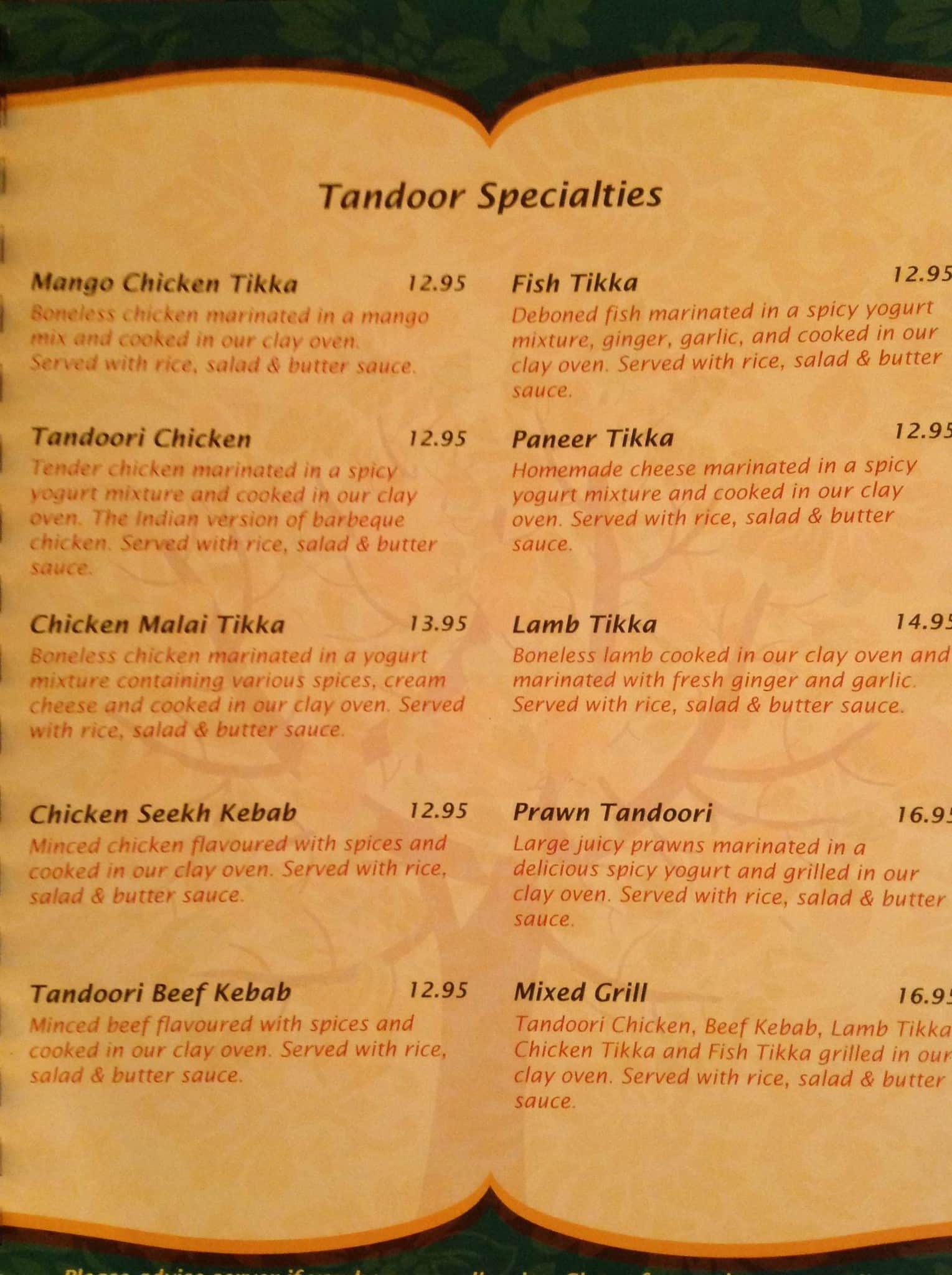 Menu of The Mango Tree photo4