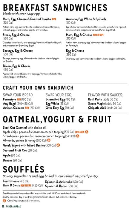 Menu of Panera Bread photo9