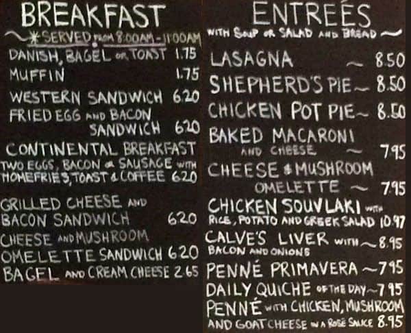 Menu of Anthony’s Cafe photo2
