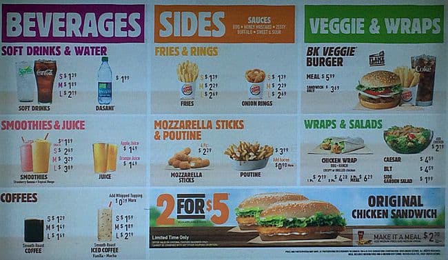 Menu of Burger King photo4