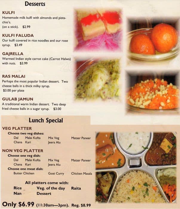 Menu of Mughal Mahal photo7