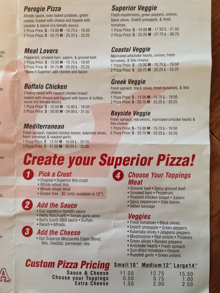 Menu of Superior Pizza photo3