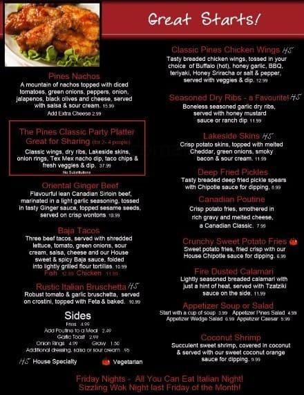 Menu of The Pines Clubhouse Restaurant photo6