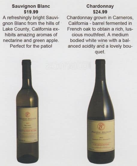 Menu of Pacific Breeze Urban Winery photo3