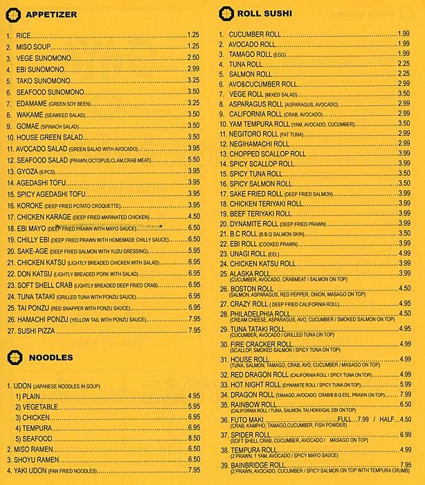 Menu of Gaya Sushi photo2