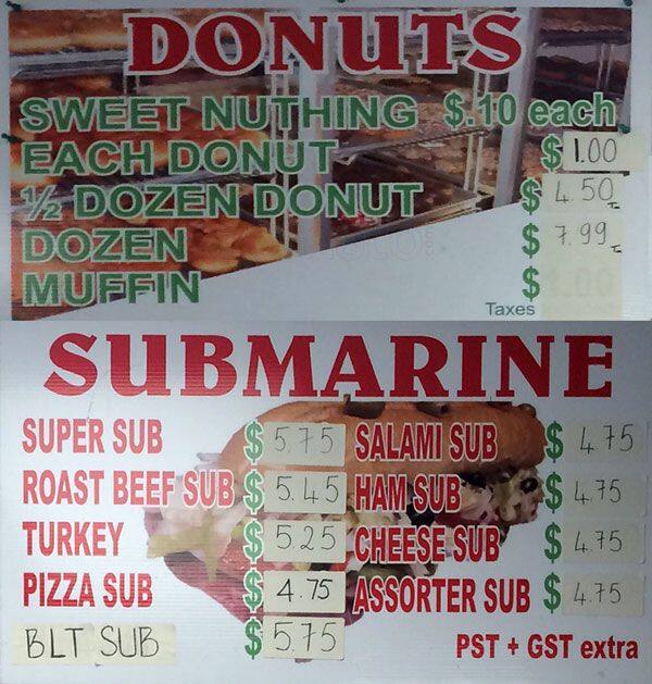 Menu of Weston Donuts photo3
