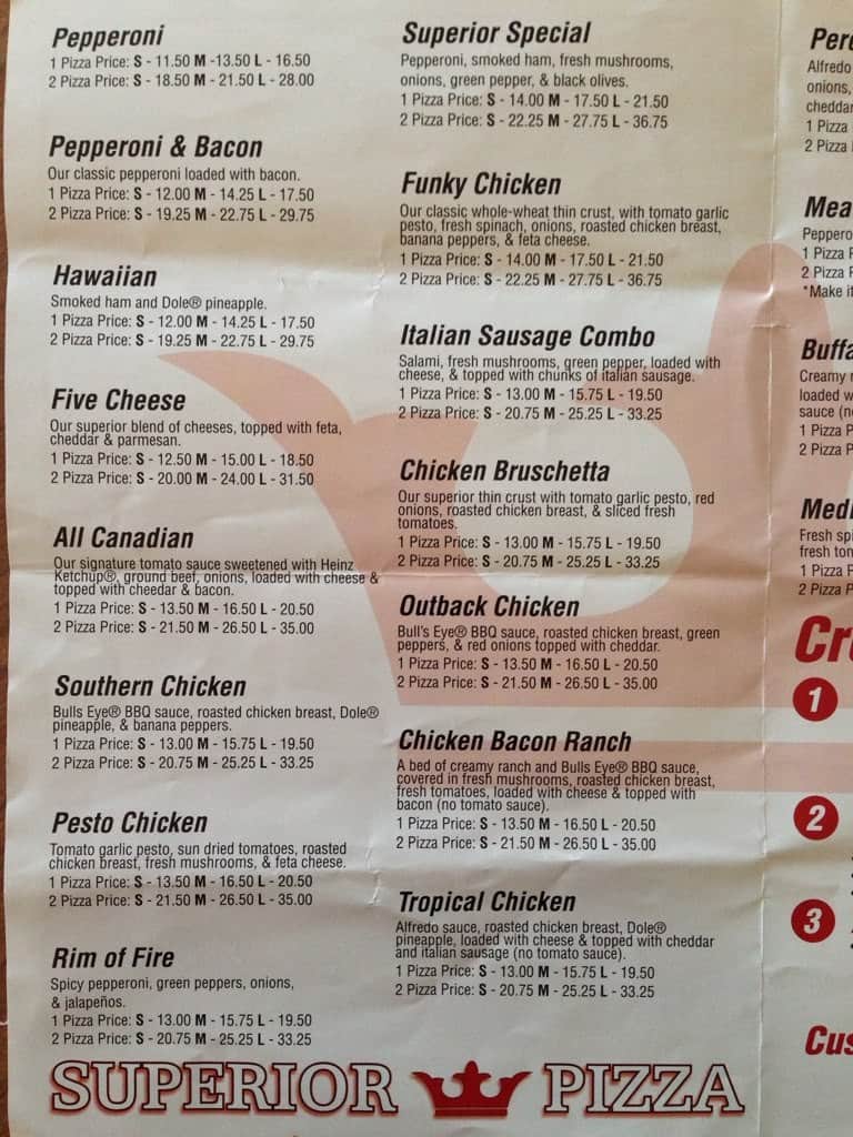 Menu of Superior Pizza photo2