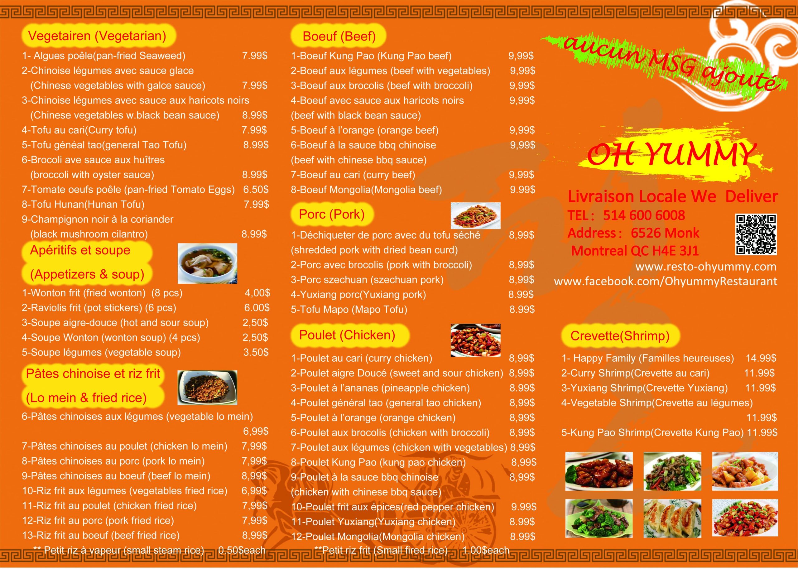 Menu of Restaurant Oh Yummy photo3