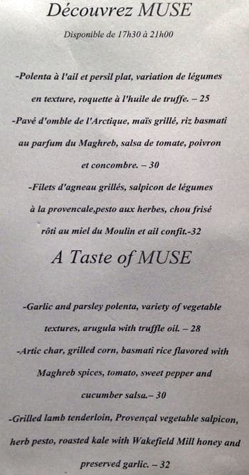 Menu of Heron Room – Moulin Wakefield Inn photo3