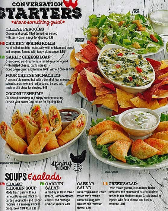 Menu of Swiss Chalet photo3