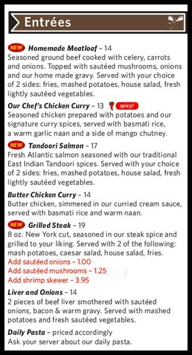 Menu of The Moose and Barrel photo5