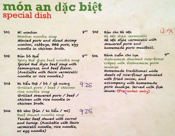 Menu of Pho Tuan photo3
