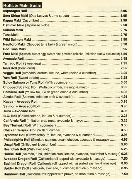 Menu of I Sushi photo11