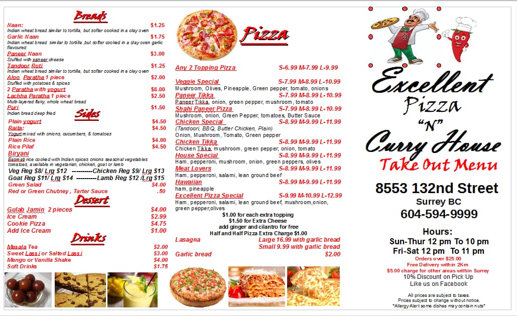 Menu of Excellent Pizza photo2