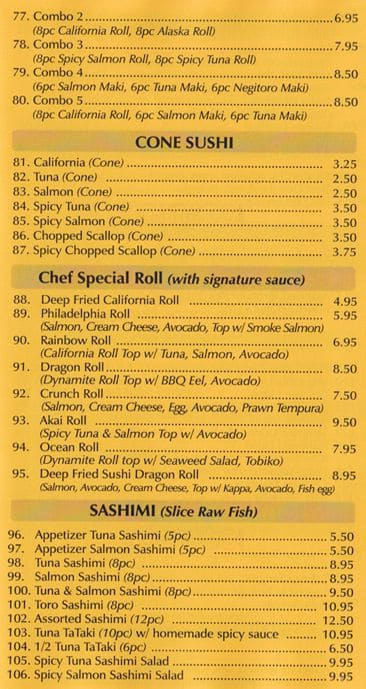 Menu of Sushi Dragon photo4