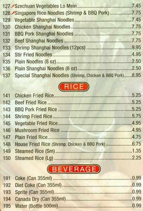 Menu of Southern China Restaurant photo5