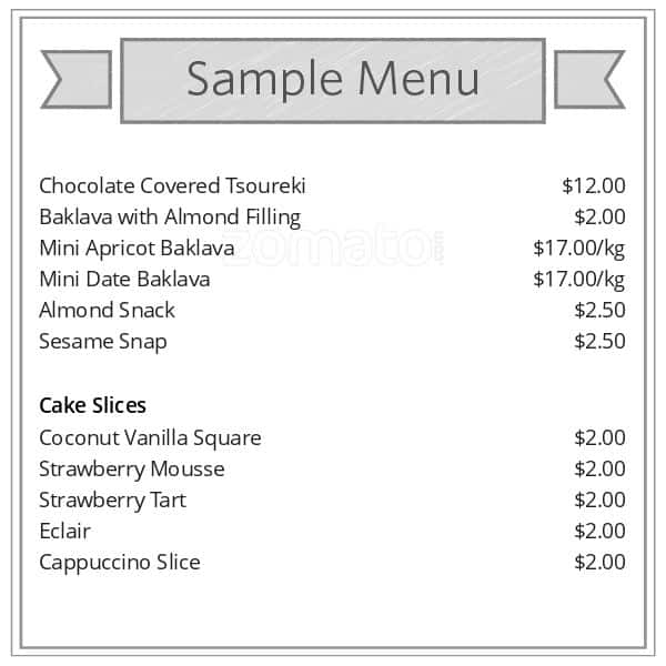 Menu of Serano Bakery photo2