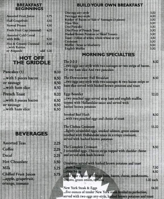 Menu of Chelsea Restaurant photo2