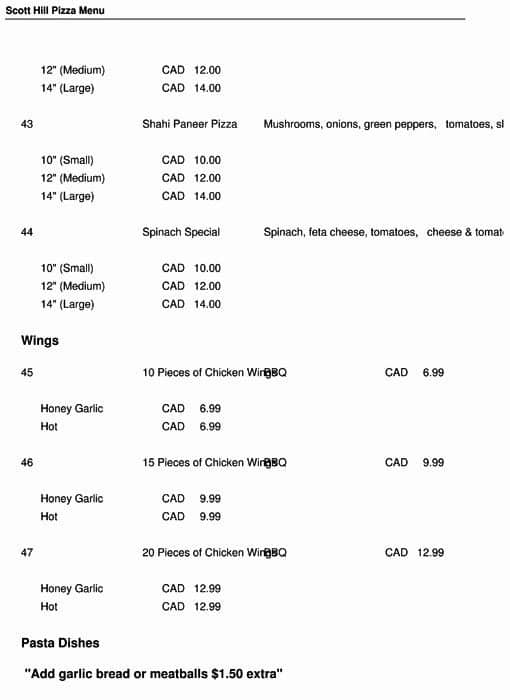Menu of Scott Hill Pizza photo8