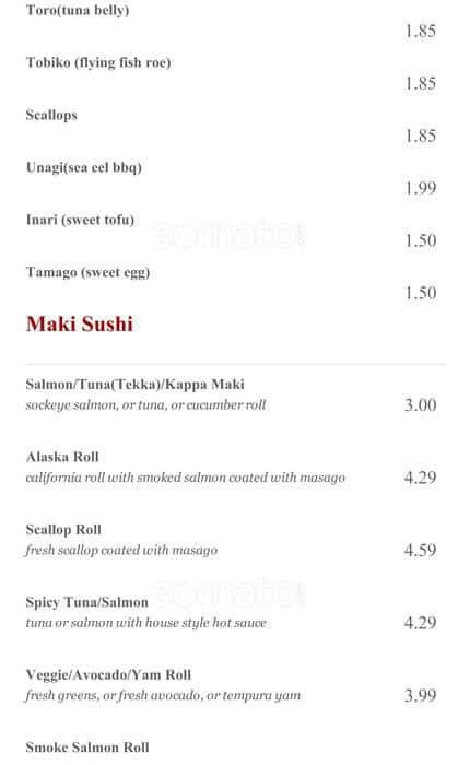 Menu of Hiro Japan photo6