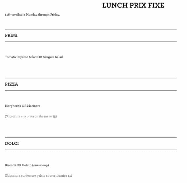 Menu of Pizzeria Libretto photo10