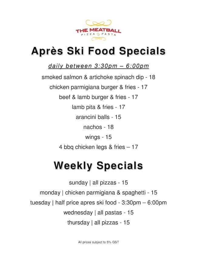 Menu of The Meatball Pizza & Pasta photo6