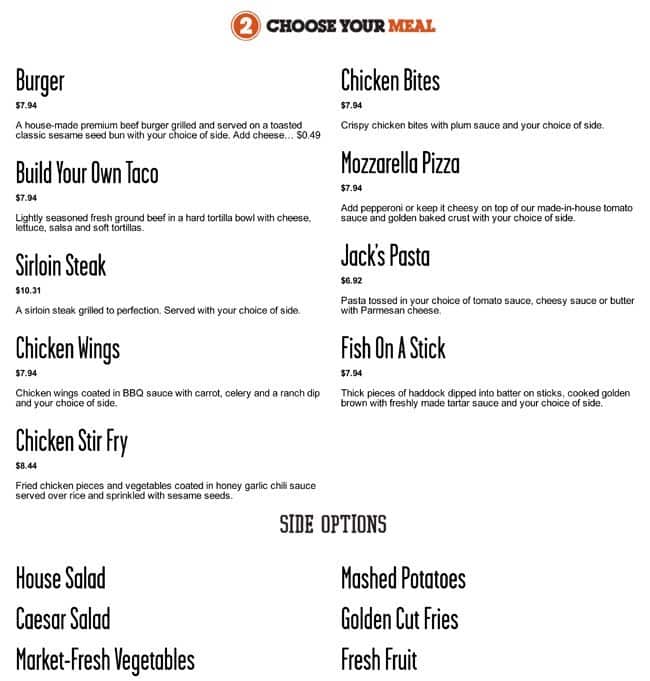 Menu of Jack Astor’s photo9