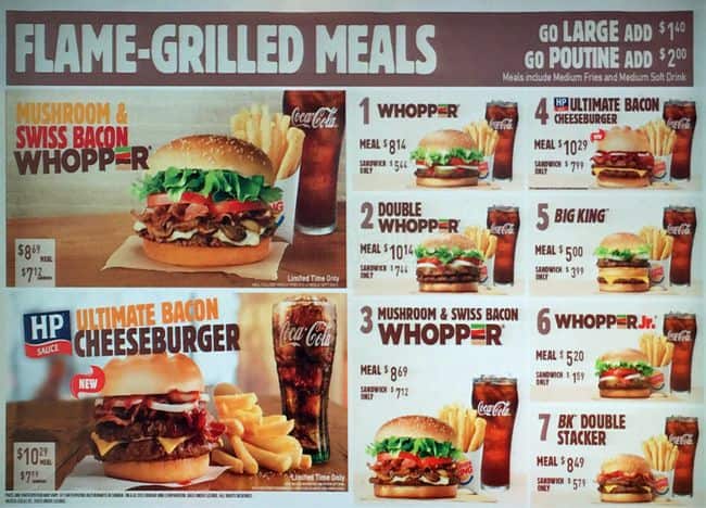 Menu of Burger King photo2