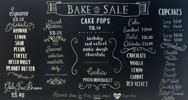 Menu of Bake Sale photo2