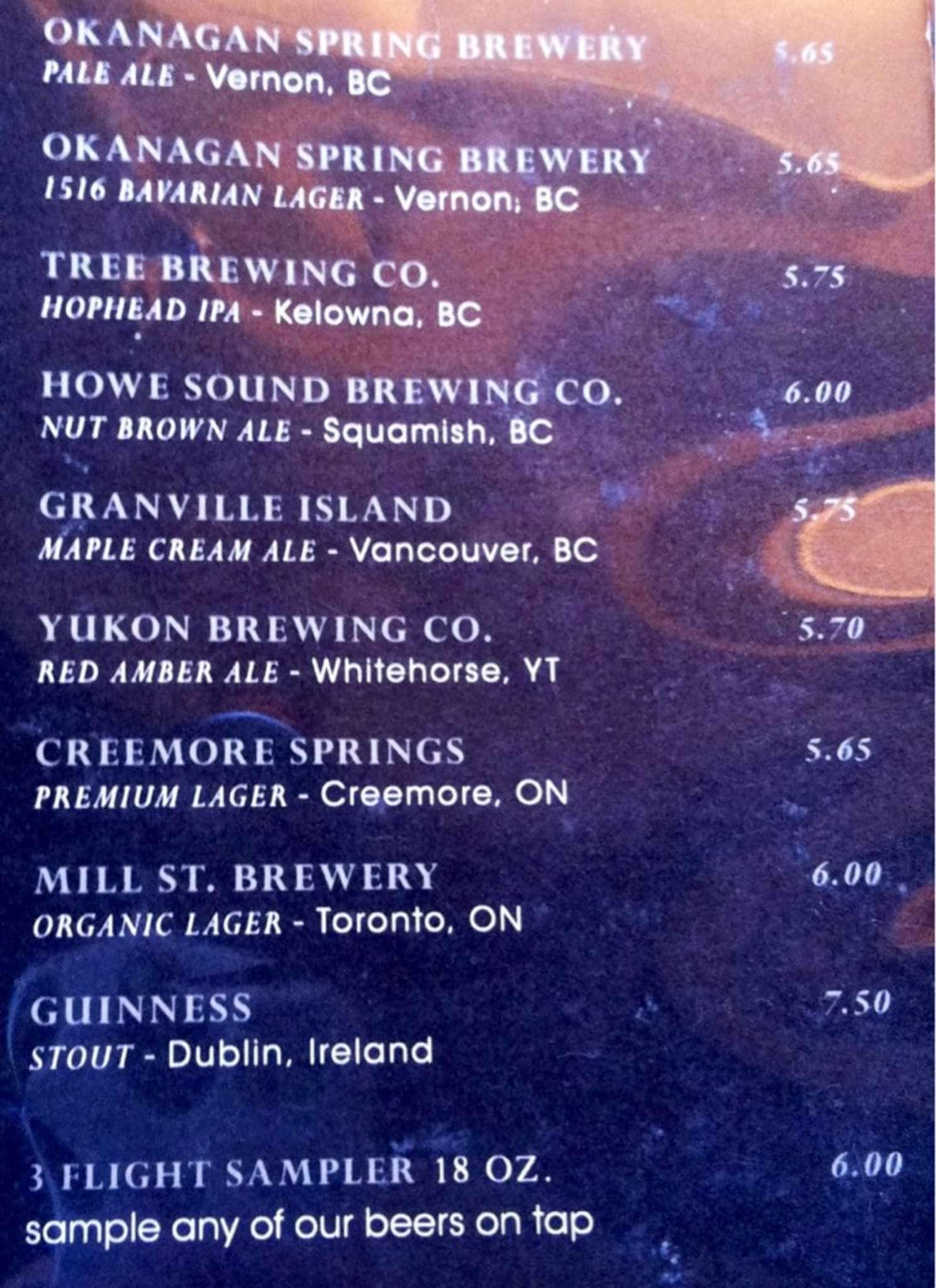 Menu of Fergus & Bix Restaurant and Beer Market photo2