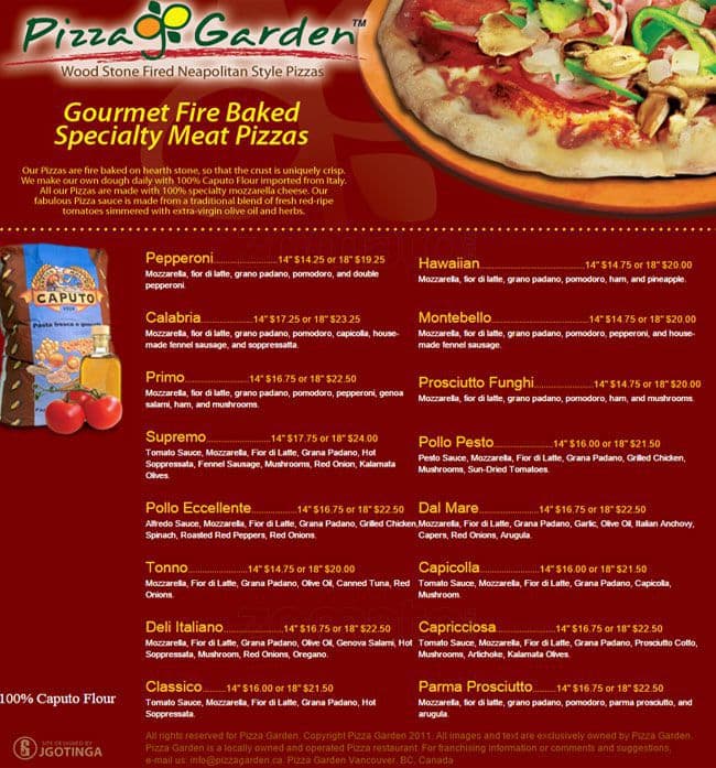 Menu of Pizza Garden photo2