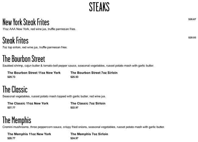 Menu of Jack Astor’s photo7