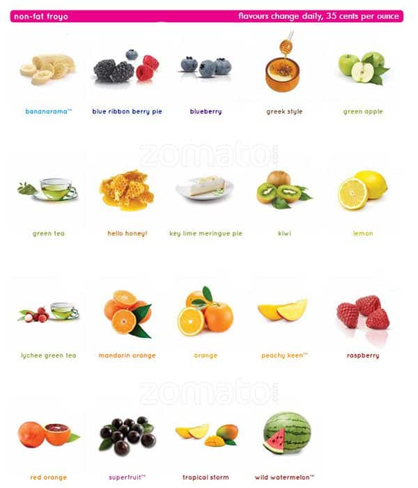 Menu of Yogurty’s photo5