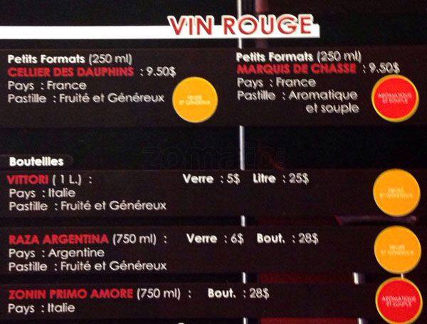 Menu of La Zone photo6