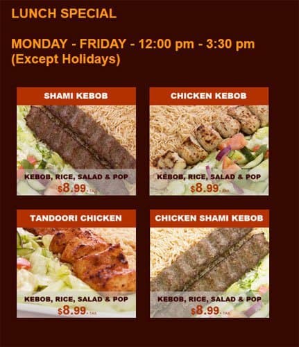 Menu of Afghan Kebob photo7