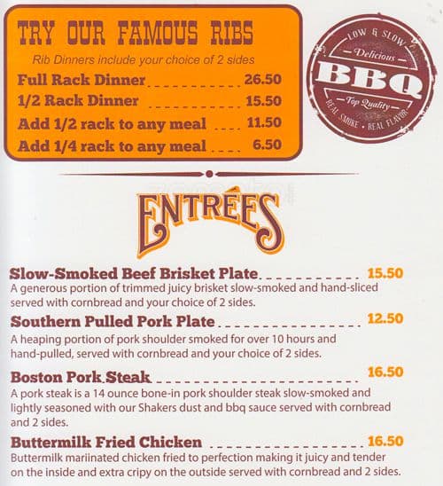 Menu of Shakers Smokehouse photo7