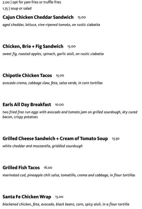 Menu of Earls photo9